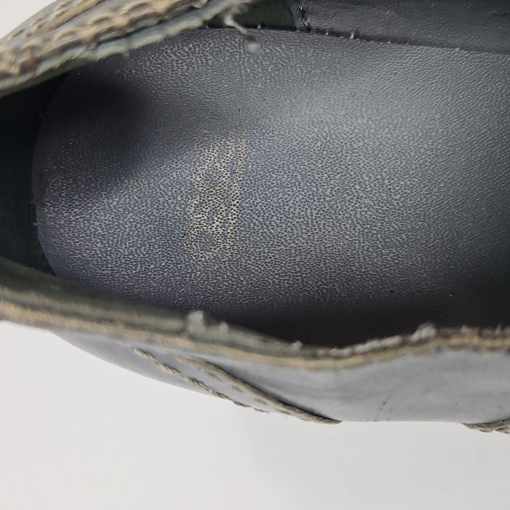 Asos Gray Leather Lace Up Loafers Size 5 - Picture 2 of 7